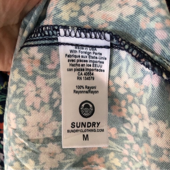 NWT Anthropologie Sundry Field Dress In Deep Navy Size Medium - Picture 12 of 15